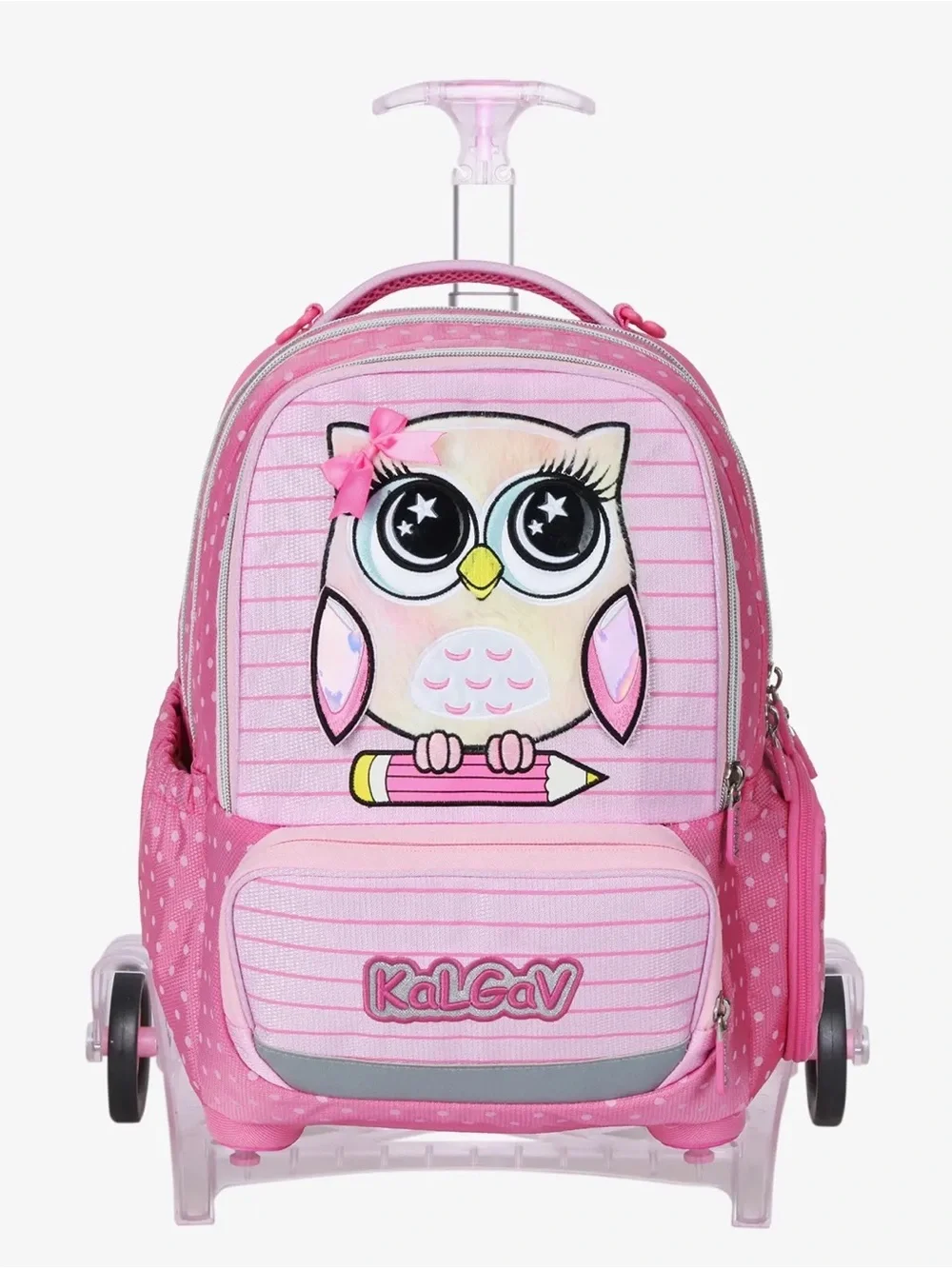 NEW Kal Gav Trolley Owl Pink Backpack Matching Set